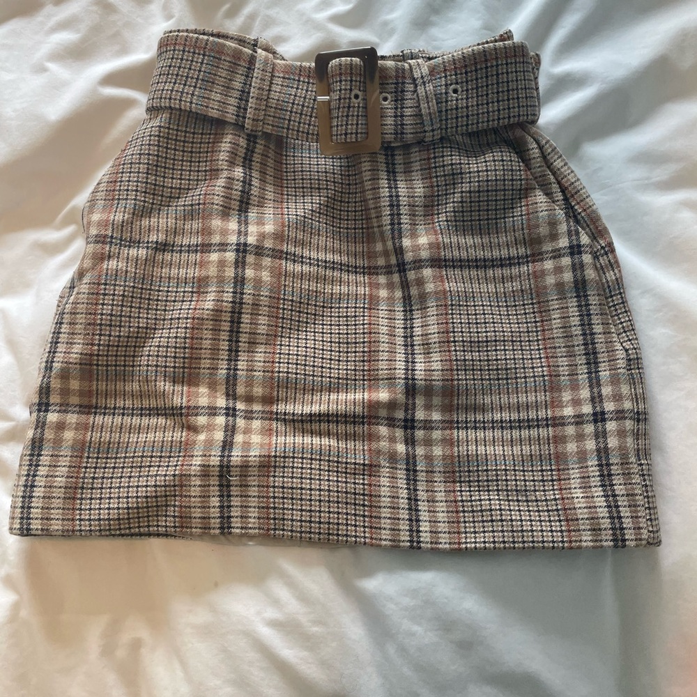 Babaton plaid skirt